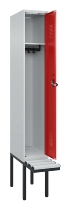 C+P Spind Evolo PLUS 0490407-10 mit Sitzbank 1 Abt.300mm Drehriegel (HxBxT) 2120x300x815mm 7016/7016
