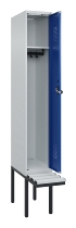C+P Spind Evolo PLUS 0490407-10 mit Sitzbank 1 Abt.300mm Drehriegel (HxBxT) 2120x300x815mm 7016/7016