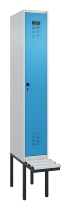 C+P Spind Evolo PLUS 0490407-10 mit Sitzbank 1 Abt.300mm Drehriegel (HxBxT) 2120x300x815mm 7016/7016