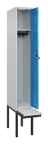 C+P Spind Evolo PLUS 0490407-10 mit Sitzbank 1 Abt.300mm Drehriegel (HxBxT) 2120x300x815mm 7016/7016