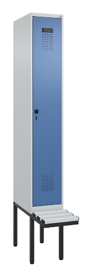 C+P Spind Evolo PLUS 0490407-10 mit Sitzbank 1 Abt.300mm Drehriegel (HxBxT) 2120x300x815mm 7016/7016