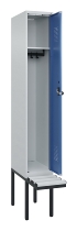 C+P Spind Evolo PLUS 0490407-10 mit Sitzbank 1 Abt.300mm Drehriegel (HxBxT) 2120x300x815mm 7016/7016