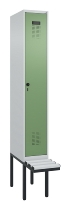 C+P Spind Evolo PLUS 0490407-10 mit Sitzbank 1 Abt.300mm Drehriegel (HxBxT) 2120x300x815mm 7016/7016