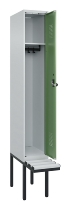 C+P Spind Evolo PLUS 0490407-10 mit Sitzbank 1 Abt.300mm Drehriegel (HxBxT) 2120x300x815mm 7016/7016