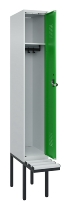 C+P Spind Evolo PLUS 0490407-10 mit Sitzbank 1 Abt.300mm Drehriegel (HxBxT) 2120x300x815mm 7016/7016