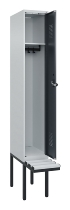 C+P Spind Evolo PLUS 0490407-10 mit Sitzbank 1 Abt.300mm Drehriegel (HxBxT) 2120x300x815mm 7016/7016