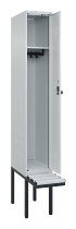 C+P Spind Evolo PLUS 0490407-10 mit Sitzbank 1 Abt.300mm Drehriegel (HxBxT) 2120x300x815mm 7016/7016
