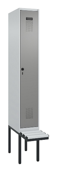 C+P Spind Evolo PLUS 0490407-10 mit Sitzbank 1 Abt.300mm Drehriegel (HxBxT) 2120x300x815mm 7016/7016