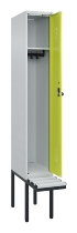 C+P Spind Evolo PLUS 0490407-10 mit Sitzbank 1 Abt.300mm Drehriegel (HxBxT) 2120x300x815mm 7016/7016