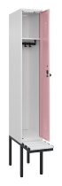 C+P Spind Evolo PLUS 0490407-10 mit Sitzbank 1 Abt.300mm Drehriegel (HxBxT) 2120x300x815mm 7016/7016