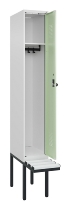C+P Spind Evolo PLUS 0490407-10 mit Sitzbank 1 Abt.300mm Drehriegel (HxBxT) 2120x300x815mm 7016/7016