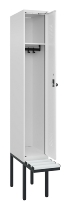 C+P Spind Evolo PLUS 0490407-10 mit Sitzbank 1 Abt.300mm Drehriegel (HxBxT) 2120x300x815mm 7016/7016