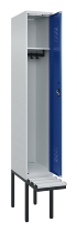 C+P Spind Evolo PLUS 0490407-10 mit Sitzbank 1 Abt.300mm Drehriegel (HxBxT) 2120x300x815mm 7016/7016