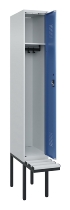 C+P Spind Evolo PLUS 0490407-10 mit Sitzbank 1 Abt.300mm Drehriegel (HxBxT) 2120x300x815mm 7016/7016