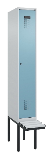 C+P Spind Evolo PLUS 0490407-10 mit Sitzbank 1 Abt.300mm Drehriegel (HxBxT) 2120x300x815mm 7016/7016