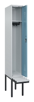 C+P Spind Evolo PLUS 0490407-10 mit Sitzbank 1 Abt.300mm Drehriegel (HxBxT) 2120x300x815mm 7016/7016
