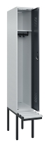 C+P Spind Evolo PLUS 0490407-10 mit Sitzbank 1 Abt.300mm Drehriegel (HxBxT) 2120x300x815mm 7016/7016