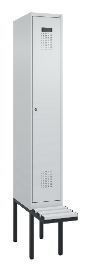 C+P Spind Evolo PLUS 0490407-10 mit Sitzbank 1 Abt.300mm Drehriegel (HxBxT) 2120x300x815mm 7016/7016