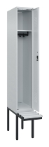 C+P Spind Evolo PLUS 0490407-10 mit Sitzbank 1 Abt.300mm Drehriegel (HxBxT) 2120x300x815mm 7016/7016