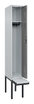 C+P Spind Evolo PLUS 0490407-10 mit Sitzbank 1 Abt.300mm Drehriegel (HxBxT) 2120x300x815mm 7016/7016