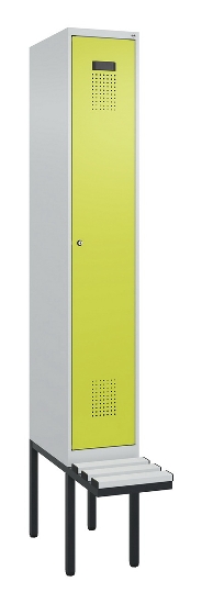 C+P Spind Evolo PLUS 0490407-10 mit Sitzbank 1 Abt.300mm Drehriegel (HxBxT) 2120x300x815mm 7016/7016
