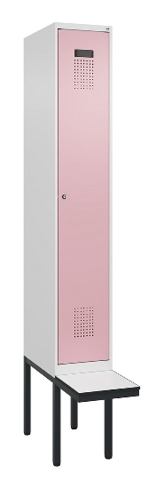 C+P Spind Evolo PLUS 0490407-10 mit Sitzbank 1 Abt.300mm Drehriegel (HxBxT) 2120x300x815mm 7016/7016