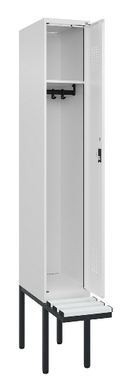 C+P Spind Evolo PLUS 0490407-10 mit Sitzbank 1 Abt.300mm Drehriegel (HxBxT) 2120x300x815mm 7016/7016