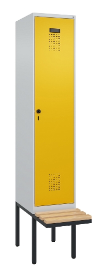 C+P Spind Evolo PLUS 0490407-10 mit Sitzbank 1 Abt.300mm Zylinder (HxBxT) 2120x300x815mm 9016/9016