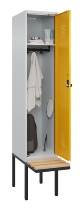 C+P Spind Evolo PLUS 0490407-10 mit Sitzbank 1 Abt.300mm Zylinder (HxBxT) 2120x300x815mm 9016/9016