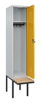 C+P Spind Evolo PLUS 0490407-10 mit Sitzbank 1 Abt.300mm Zylinder (HxBxT) 2120x300x815mm 9016/9016