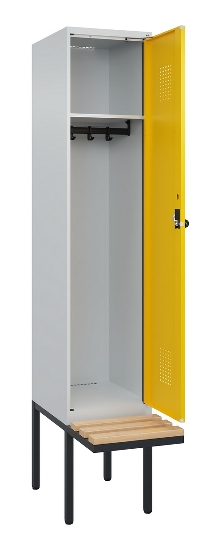 C+P Spind Evolo PLUS 0490407-10 mit Sitzbank 1 Abt.300mm Zylinder (HxBxT) 2120x300x815mm 9016/9016