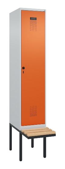 C+P Spind Evolo PLUS 0490407-10 mit Sitzbank 1 Abt.300mm Zylinder (HxBxT) 2120x300x815mm 9016/9016