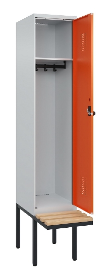 C+P Spind Evolo PLUS 0490407-10 mit Sitzbank 1 Abt.300mm Zylinder (HxBxT) 2120x300x815mm 9016/9016