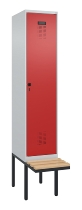 C+P Spind Evolo PLUS 0490407-10 mit Sitzbank 1 Abt.300mm Zylinder (HxBxT) 2120x300x815mm 9016/9016