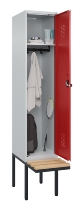 C+P Spind Evolo PLUS 0490407-10 mit Sitzbank 1 Abt.300mm Zylinder (HxBxT) 2120x300x815mm 9016/9016