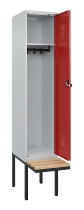 C+P Spind Evolo PLUS 0490407-10 mit Sitzbank 1 Abt.300mm Zylinder (HxBxT) 2120x300x815mm 9016/9016