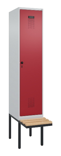 C+P Spind Evolo PLUS 0490407-10 mit Sitzbank 1 Abt.300mm Zylinder (HxBxT) 2120x300x815mm 9016/9016