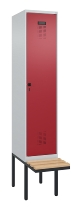 C+P Spind Evolo PLUS 0490407-10 mit Sitzbank 1 Abt.300mm Zylinder (HxBxT) 2120x300x815mm 9016/9016