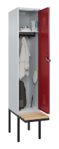 C+P Spind Evolo PLUS 0490407-10 mit Sitzbank 1 Abt.300mm Zylinder (HxBxT) 2120x300x815mm 9016/9016