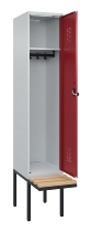 C+P Spind Evolo PLUS 0490407-10 mit Sitzbank 1 Abt.300mm Zylinder (HxBxT) 2120x300x815mm 9016/9016