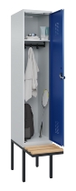 C+P Spind Evolo PLUS 0490407-10 mit Sitzbank 1 Abt.300mm Zylinder (HxBxT) 2120x300x815mm 9016/9016