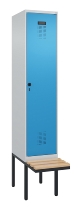 C+P Spind Evolo PLUS 0490407-10 mit Sitzbank 1 Abt.300mm Zylinder (HxBxT) 2120x300x815mm 9016/9016