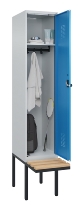 C+P Spind Evolo PLUS 0490407-10 mit Sitzbank 1 Abt.300mm Zylinder (HxBxT) 2120x300x815mm 9016/9016