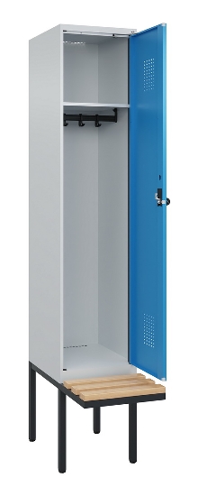 C+P Spind Evolo PLUS 0490407-10 mit Sitzbank 1 Abt.300mm Zylinder (HxBxT) 2120x300x815mm 9016/9016