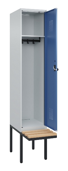 C+P Spind Evolo PLUS 0490407-10 mit Sitzbank 1 Abt.300mm Zylinder (HxBxT) 2120x300x815mm 9016/9016
