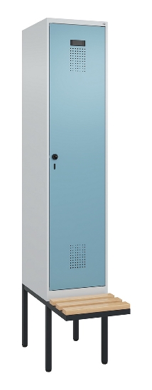 C+P Spind Evolo PLUS 0490407-10 mit Sitzbank 1 Abt.300mm Zylinder (HxBxT) 2120x300x815mm 9016/9016