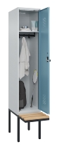 C+P Spind Evolo PLUS 0490407-10 mit Sitzbank 1 Abt.300mm Zylinder (HxBxT) 2120x300x815mm 9016/9016