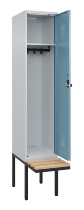 C+P Spind Evolo PLUS 0490407-10 mit Sitzbank 1 Abt.300mm Zylinder (HxBxT) 2120x300x815mm 9016/9016