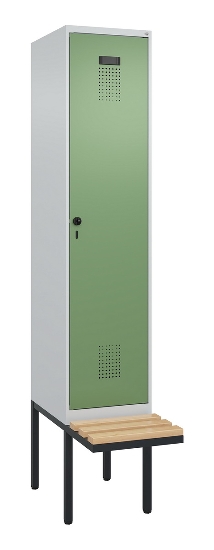 C+P Spind Evolo PLUS 0490407-10 mit Sitzbank 1 Abt.300mm Zylinder (HxBxT) 2120x300x815mm 9016/9016