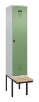 C+P Spind Evolo PLUS 0490407-10 mit Sitzbank 1 Abt.300mm Zylinder (HxBxT) 2120x300x815mm 9016/9016